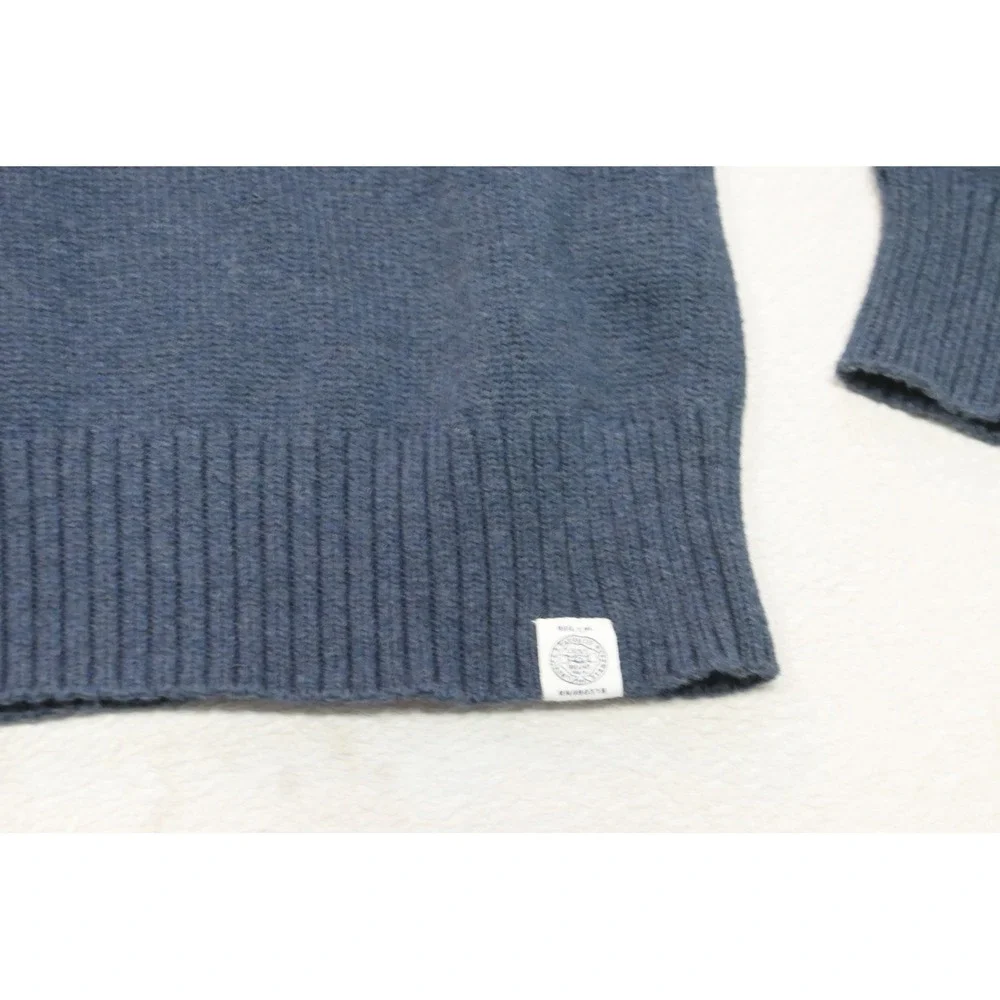 Lucky Brand Sweater Mens‎ Large Blue Excellent Mock Neck Button Pocket